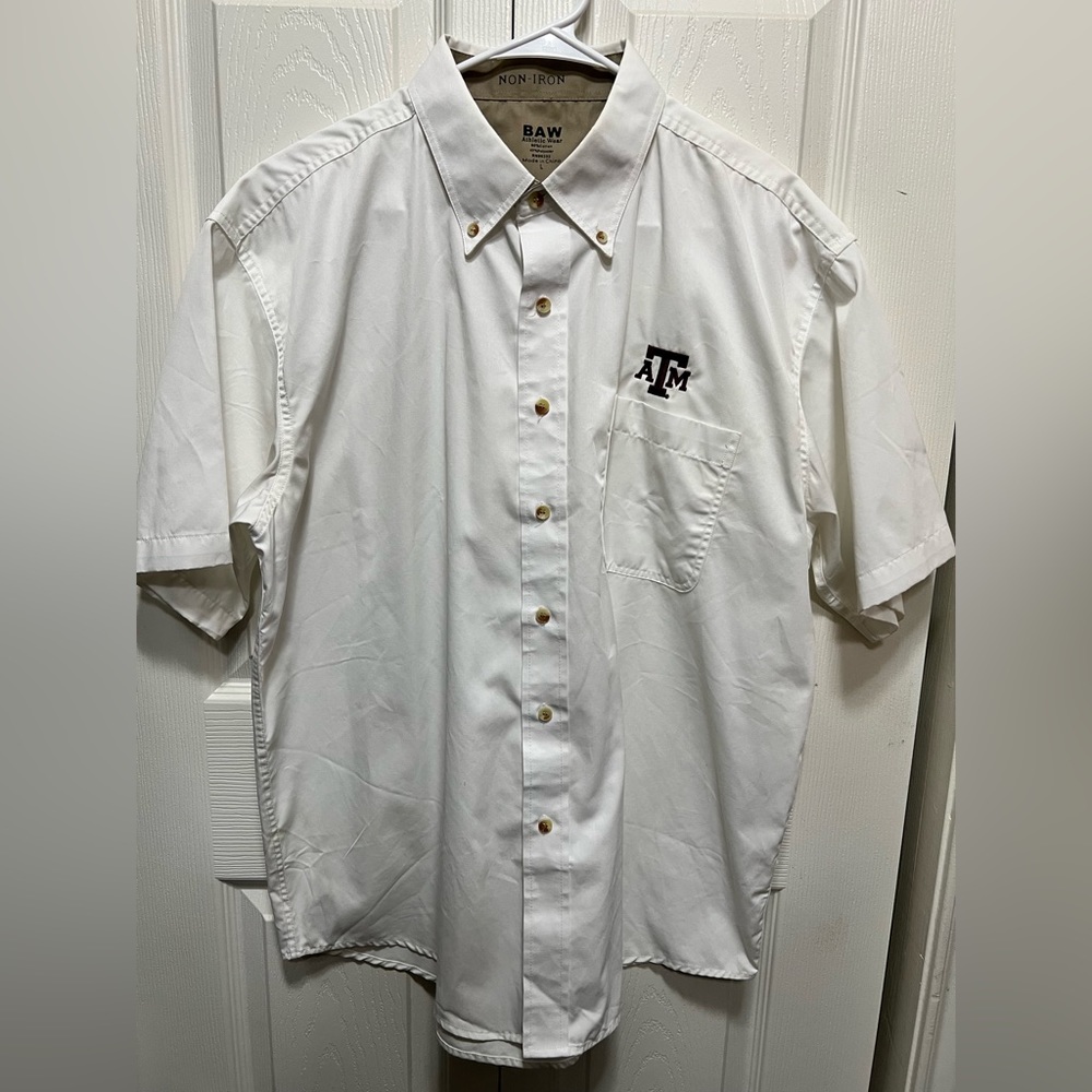 New Men's BAW Athletic Wear ATM College Dress Shirt Size Large